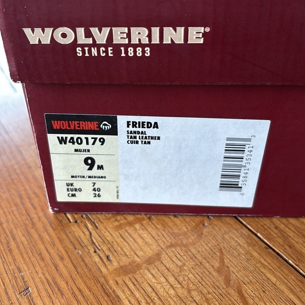 Wolverine 1883 Freida Sandals Women’s Tan Leather Fisherman Style w/ Box Size 9 - Picture 3 of 13